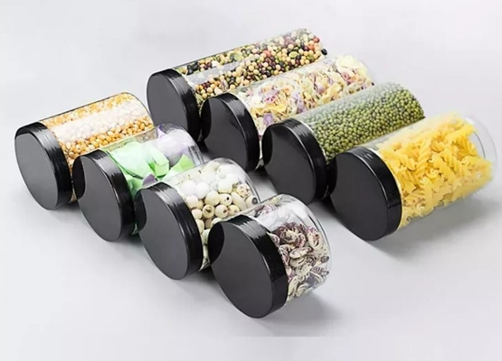 Refillable пустого опарника завинчивой пробки 400ml пластикового прозрачное с черной крышкой